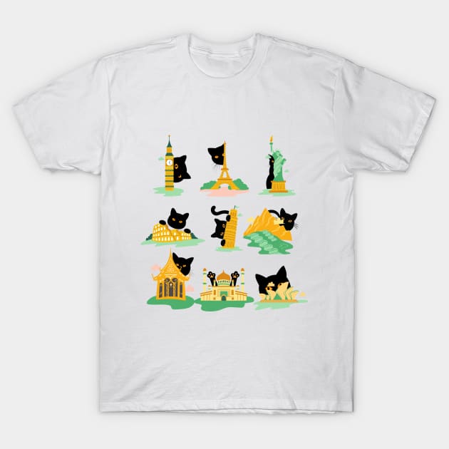 Black Cat is Everywhere T-Shirt by BuddyShop